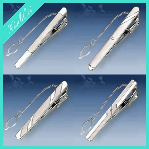 
Custom & Wholesale Cheap Neck Tie Clips Silvery Formal Business Mens Tie Bars 