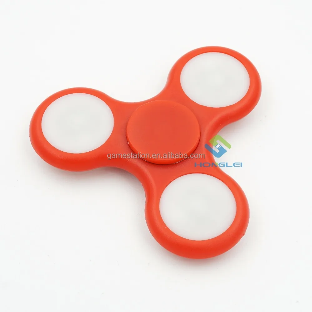 2017 hot sell toys hand spinner with high speed dark light LED fidget spinner