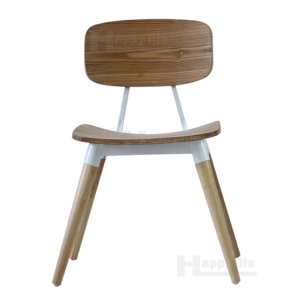 Hot American design Copine Dining wooden chair with metal frame