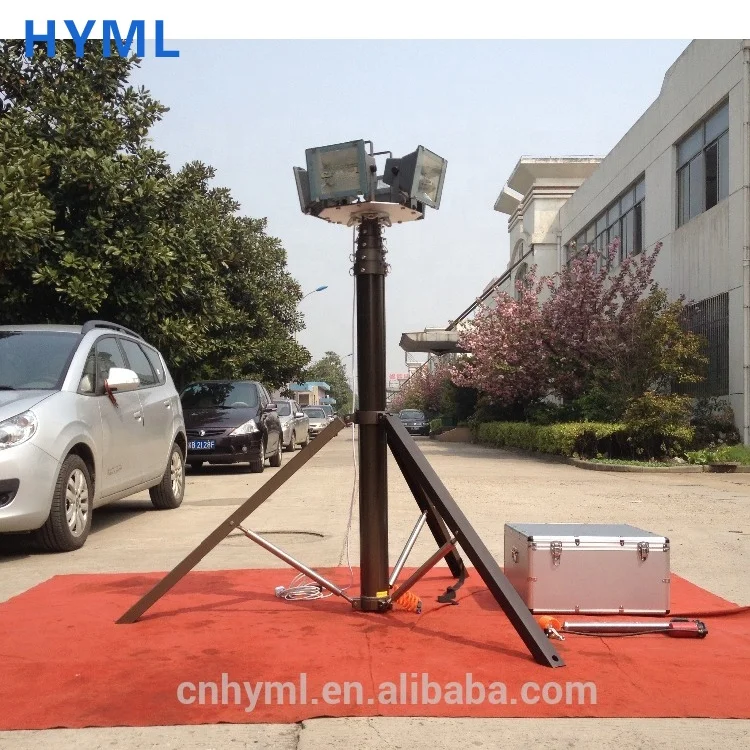 6m Portable tripod telescopic lighting mast