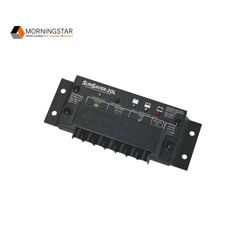 
Morningstar SS-20L-24V SunSaver PWM Solar Charge Controller 