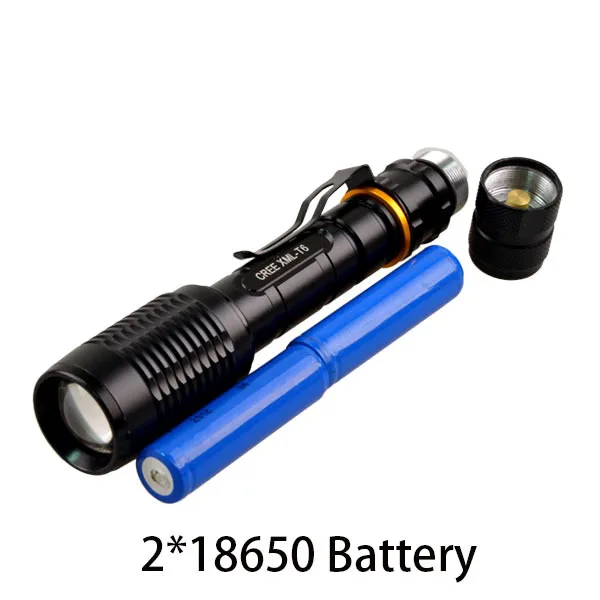 
LED Flashlight XML-T6 1000Lumen Aluminum waterproof 18650 Battery Type 5 Mode Tactical Torch Light 