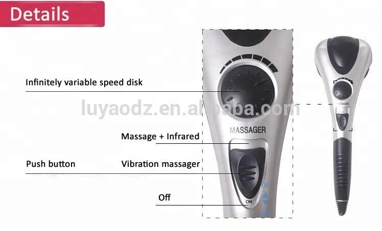Powerful dual head handy body massager deep tissue percussion handheld massager LY-614A