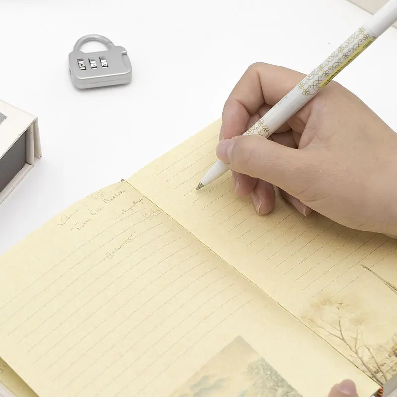 Custom Made Cute Notebook girls lock Diary With Lock And Key