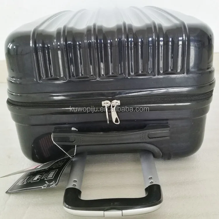 black 3pcs set tsa lock plastic hardside trolley case ABS PC trolley travel luggage sets