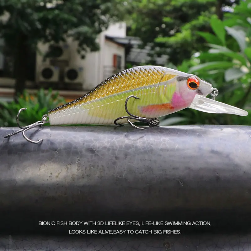 Fish accessories lifelike 3D eyes steel ball inside artificial jerkbait fishing lure custom hard minnow lures