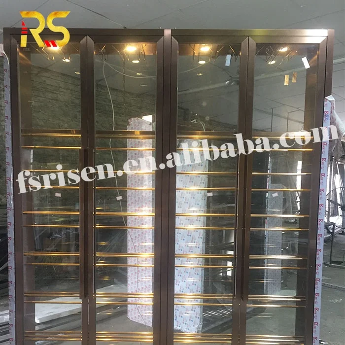 modern stainless steel wine storage display high quality home red wine cabinet display
