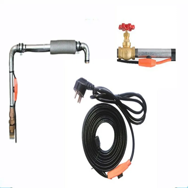 Оптовая продажа, электрический нагревательный кабель для труб из ПВХ с энергосберегающим термостатом