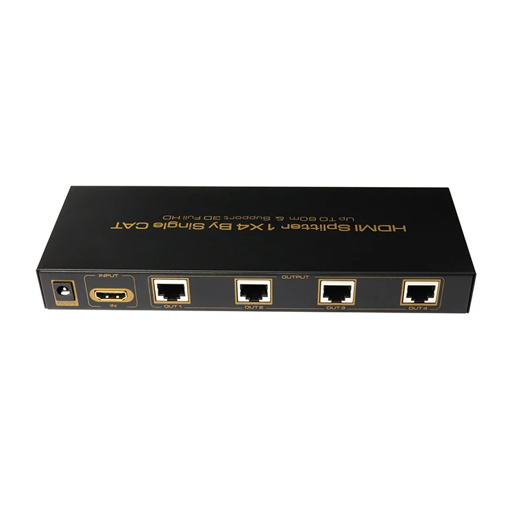 4 Port hdmi extender HDMI Splitter with rj45 output over Single Cat5e/6/7 1080P