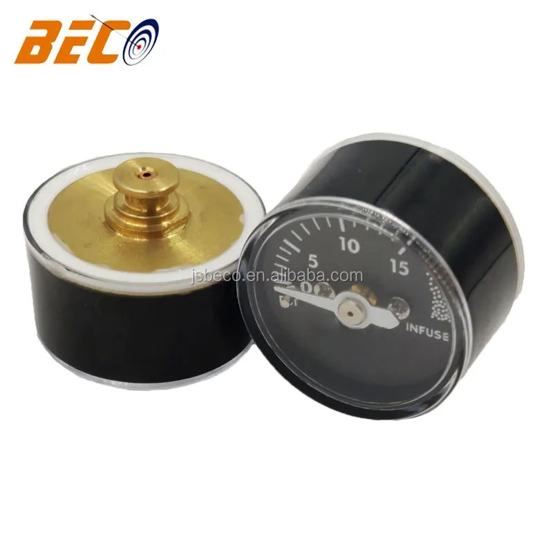 BECO 1 inch 25mm single scale mini pressure gauge,brass tube pressure gauge manometers