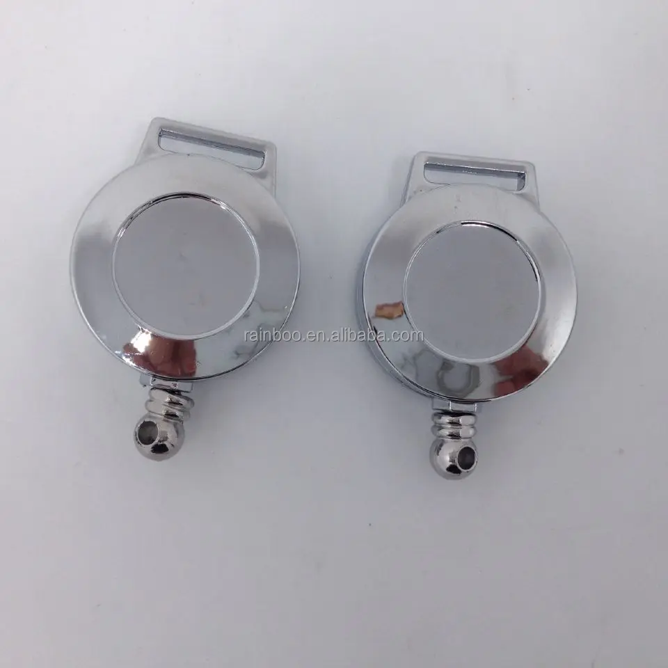 Logo printed cheap plating retractable yoyo id ski badge reel