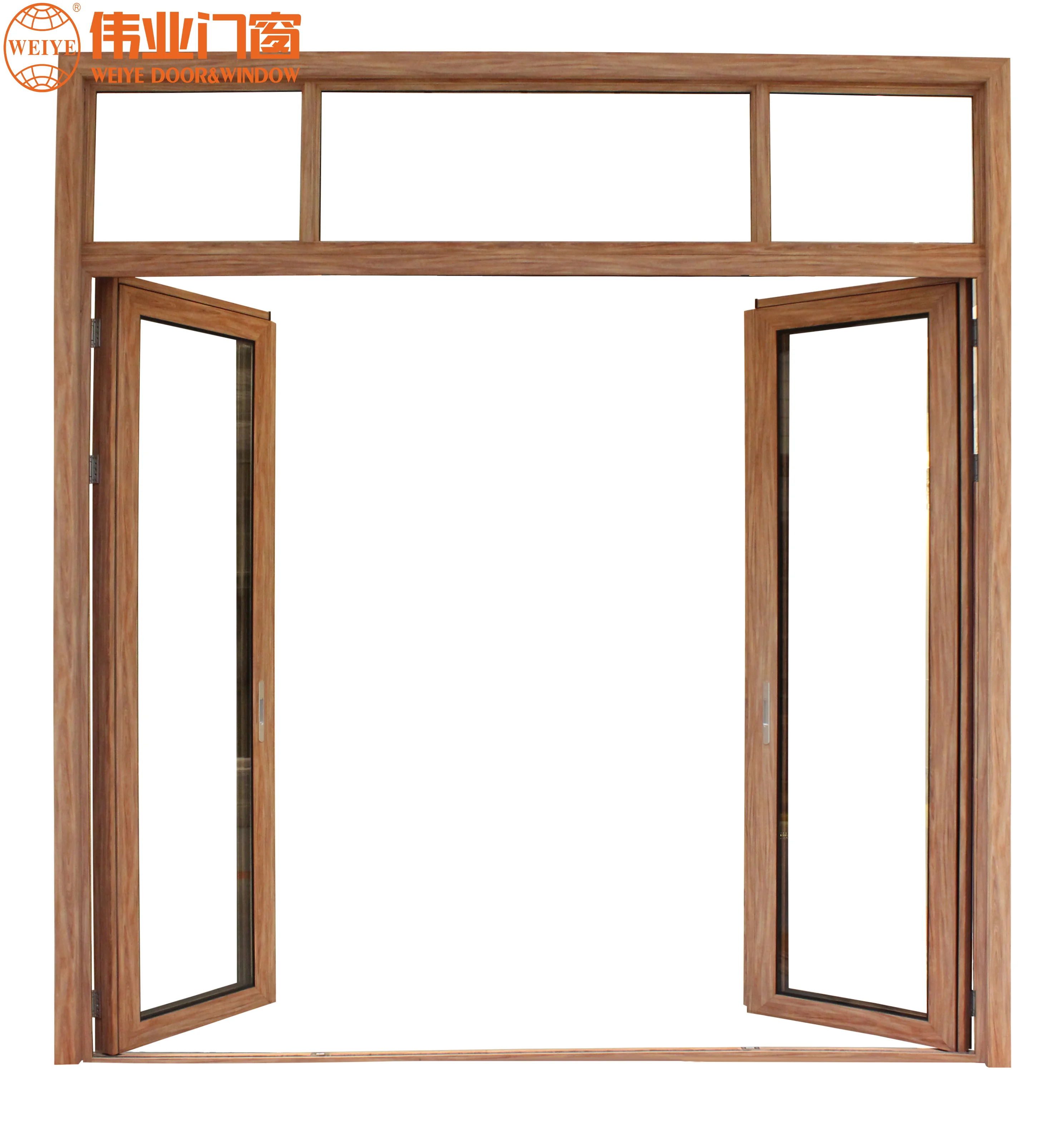 Chinese supplier singapore popular wooden grain aluminium PD door