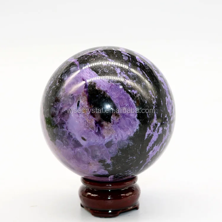 
Rock stone healing crystal charoite ball Rare Noble gems 
