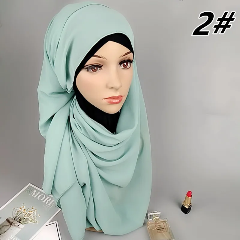 
Best Selling Women Muslim Soft Promotional New Styles Fashion Fashionable Georgette Chiffon Shawls Scarf Hijab 