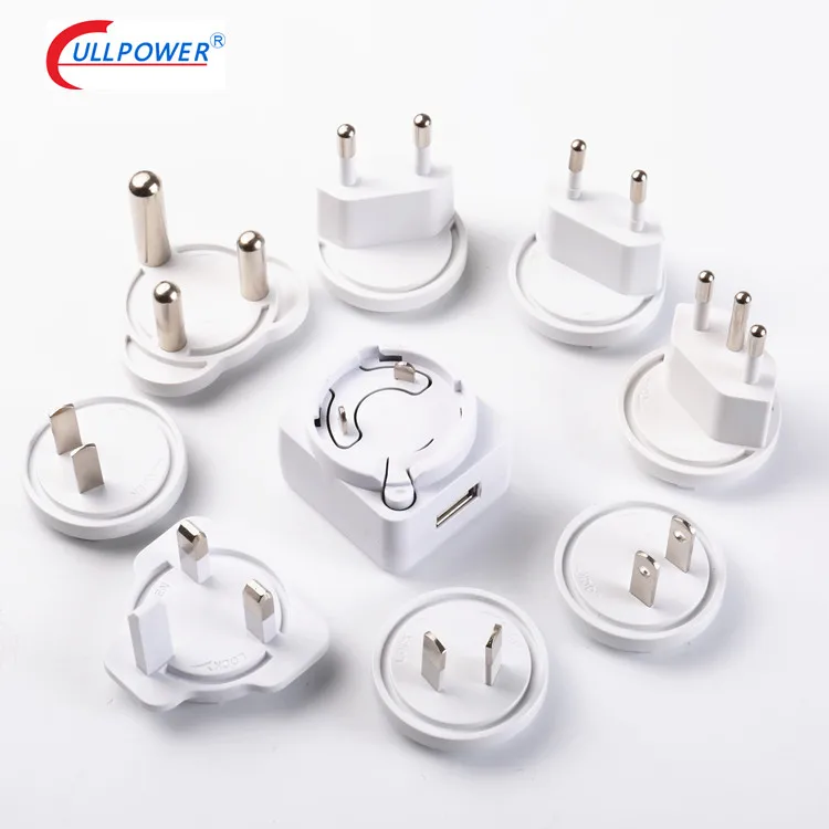 ICP06C-050-1000 AU US UK EU plugs multi-blade interchangeable plug detachable power supply ac dc power adapter