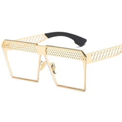 2019 In Stock Fashion Metal Vogue OEM Clear Lenses Women Wholesale Men Square Spectacle Eyeglasses Frames Eyewear 0019AC