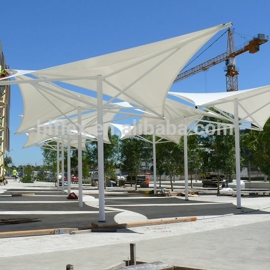 reinforced polyester pvc tensile structures tensile fabric structure