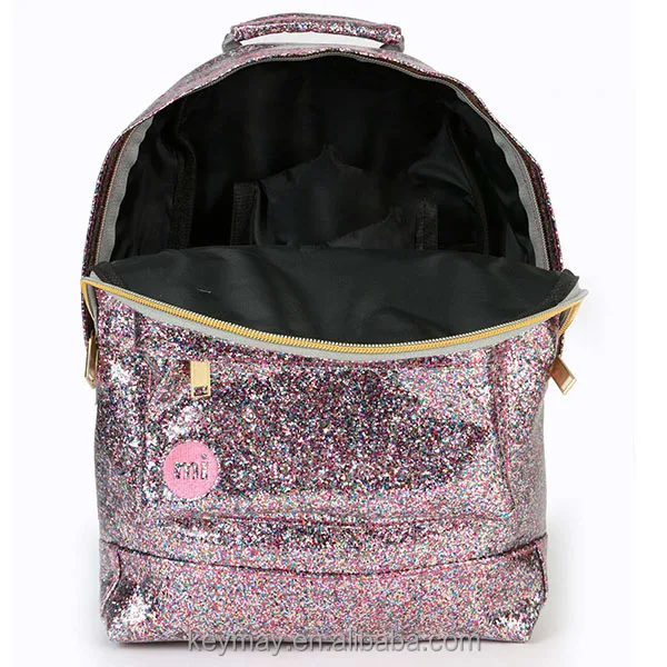 School Large Capacity Compartments Outdoor Fashion Girls Bling Glitter Backpack