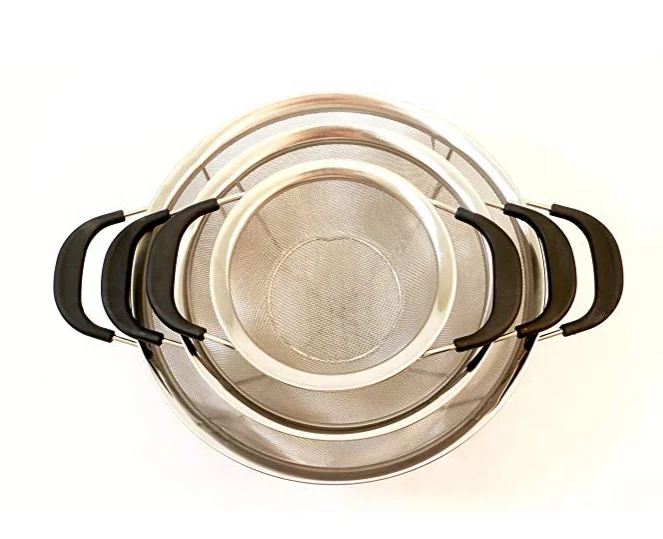 
Stainless steel mesh colander set for kitchen 