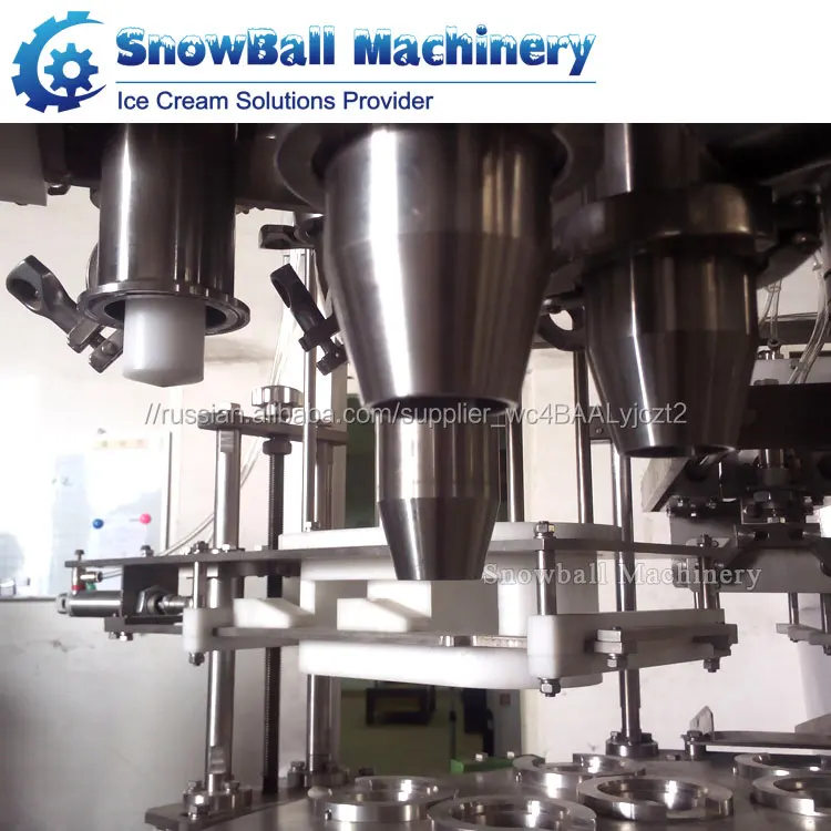 Фасовочная машина ротационного типа для наполниния мороженого в лотках