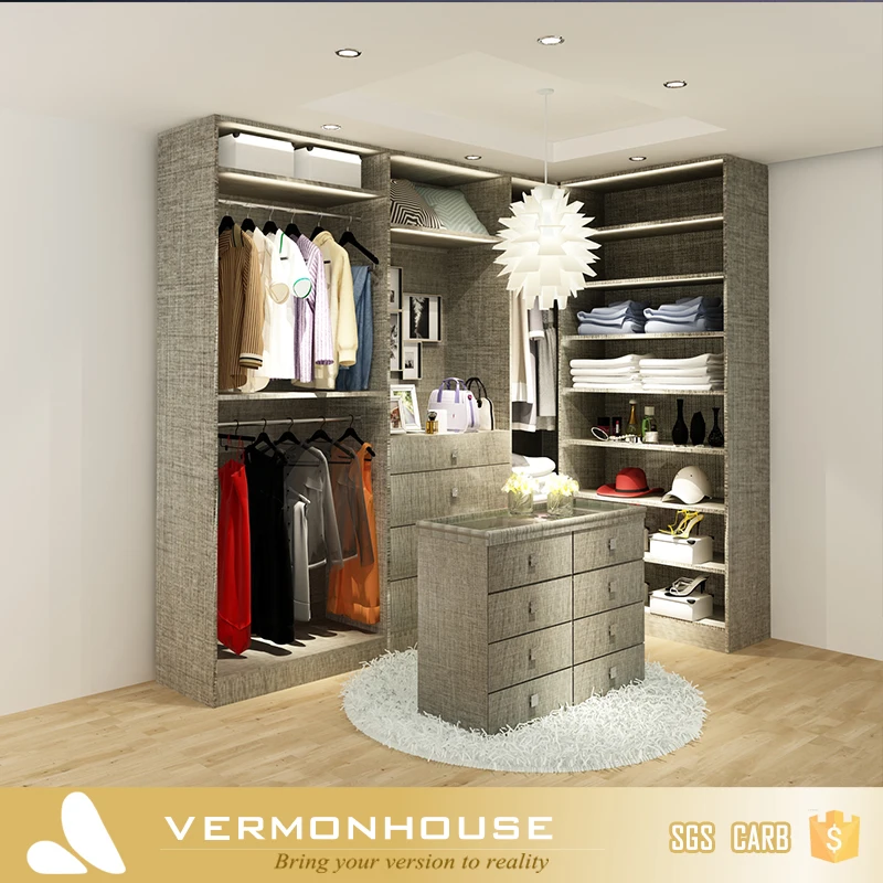 2021 Hangzhou Vermont Custom Wooden His walk in closet wardrobe cabinetry / Men Bedroom closet wardrobe Furniture