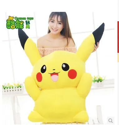 huge 100cm plush toy Pokemon Pikachu doll throw pillow gift w5323