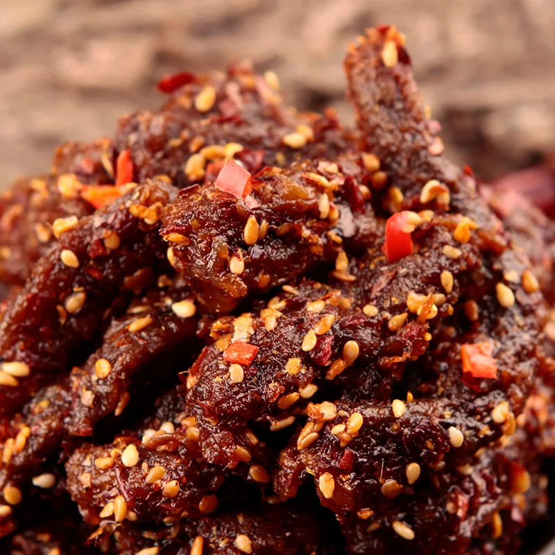 
Shu Dao Xiang Online Wholesale Shop OEM Products 88g Spicy Food Meat Of Dried Beef Jerky Processing Plant 