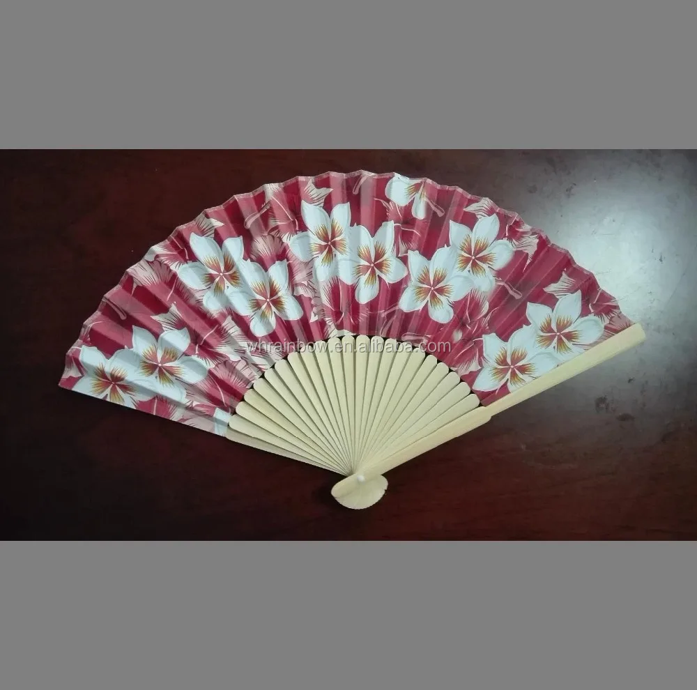 custom promotion paper hand held fans 21cm