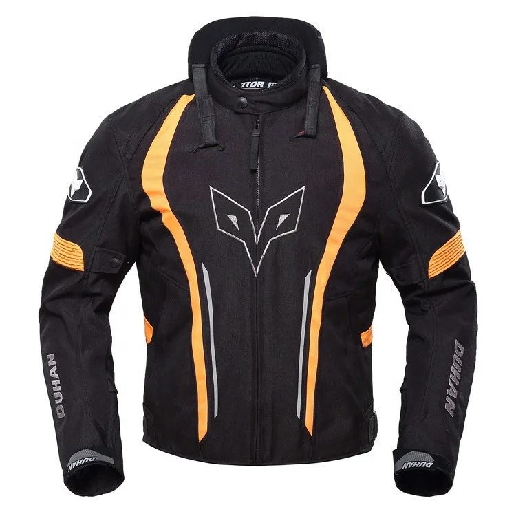 DUHAN Motorcycle Windproof Jackets Waterproof Riding Off Road Racing Sports Jacket Clothing With Neck Protector Guards and Inner