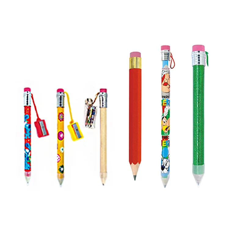 Большой карандаш с точилкой, ластик, деревянный гигантский карандаш