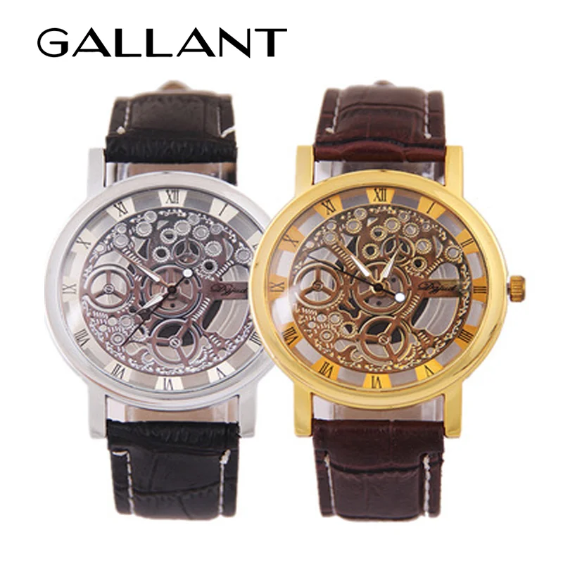 Fashion design transparent men winner automatic movement wrist mechanical watch