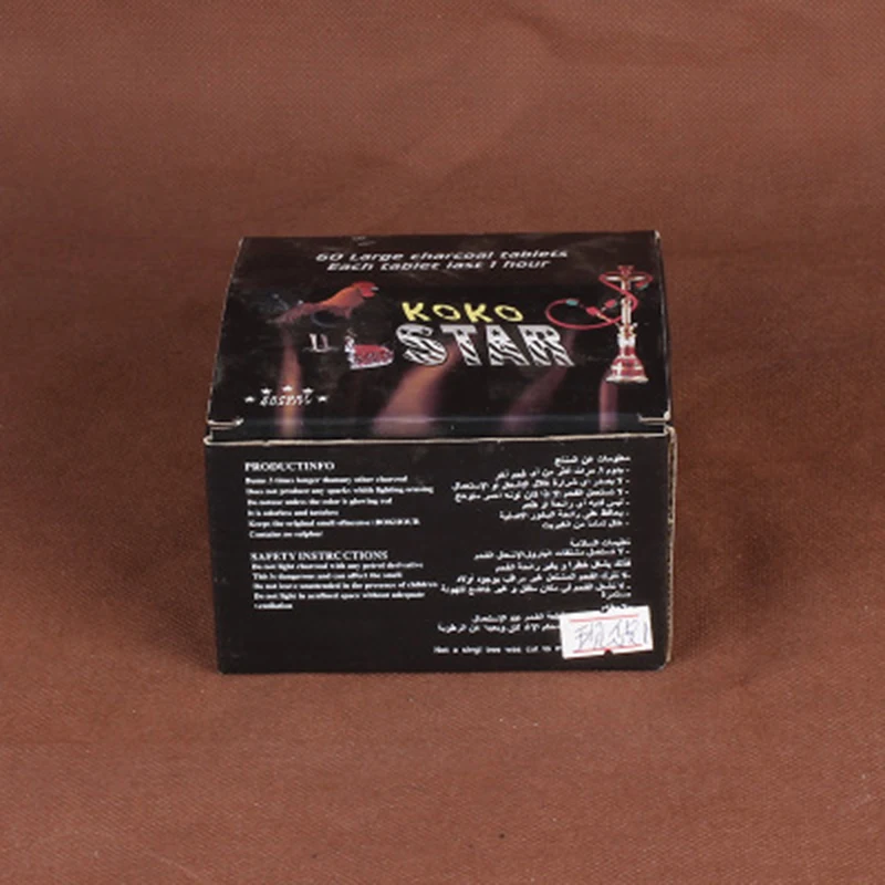 
customized logo best quality coal coconut husk fast burning shisha coal Popular hookah charcoal no sound somking shisha charcoal 