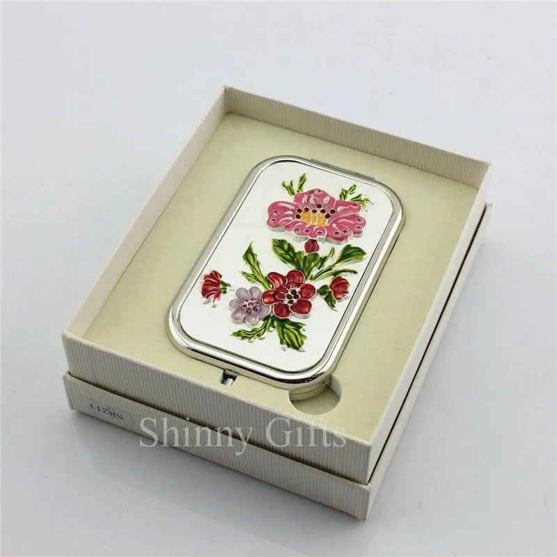 
Wholesales Flower Design Square Cosmetic Mirror Makeup Mirror Artistic Mirrors 