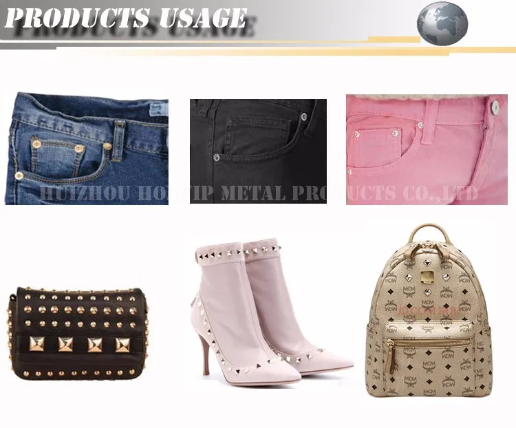 Western Leather Bag Metal Jeans Snap Buttons Rivets