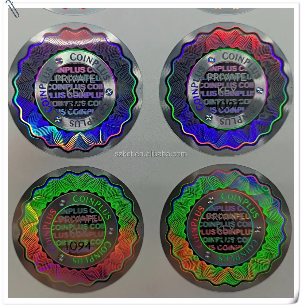 
Waterproof Custom Logo Metallic Effect Holographic Sticker 