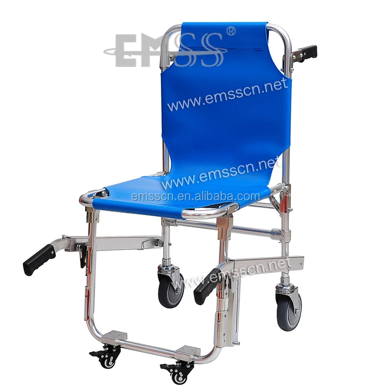 
Wheeled Stretcher Climbing stair stretcher with foldable footrest 