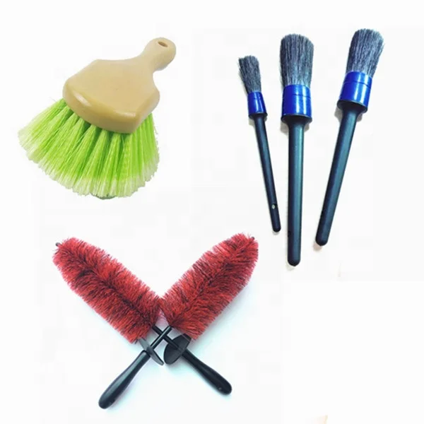 high quality car wheel rims clean brush with new design x pp bristles for auto vehicle detailing washing tool
