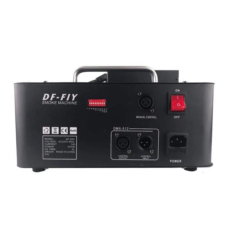 1600W 1500w smoke Fog Machine with 24 LED Lights wire and wireless control