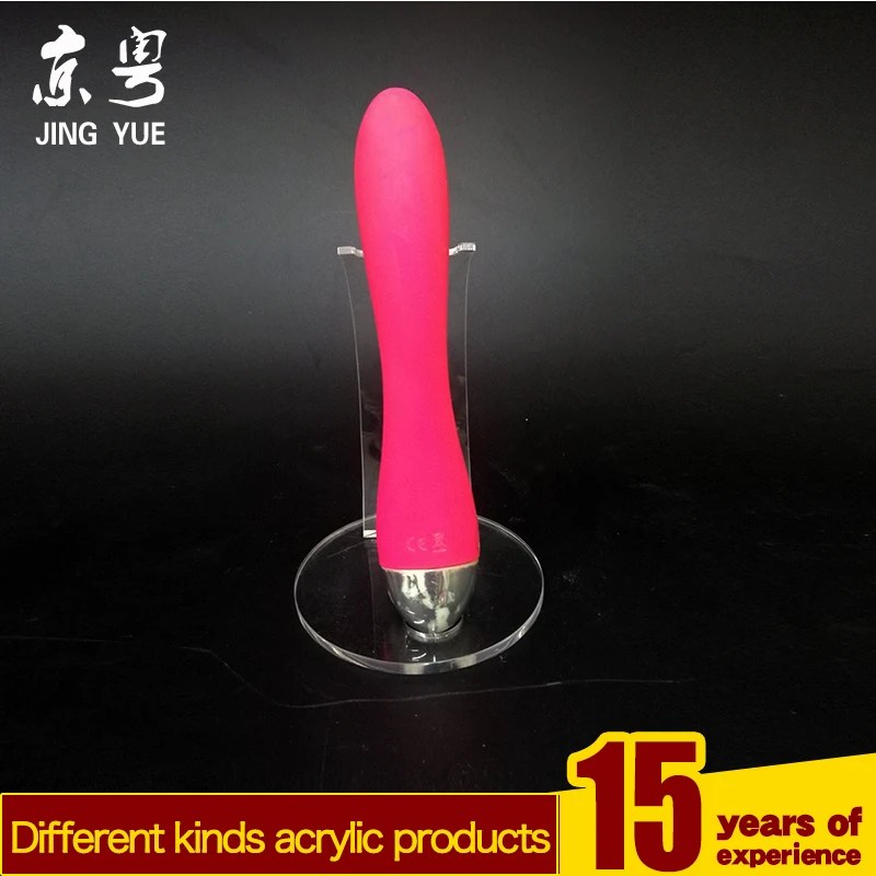 Factory custom clear desk top pmma plexiglass acrylic sex toy vibrator display stand holder acrylic stand for erotic toy