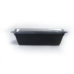 48oz round  black custom upscale disposable takeaway lunch breakfast boxes