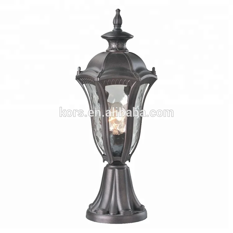 outdoor lantern pier mount fence post light decorative gate lamp pillar light