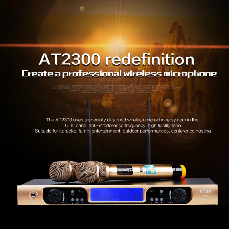 China factory stage ktv professional U segment wireless microphone infrared frequency family karaoke microphone