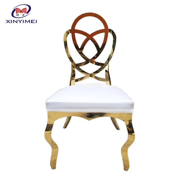 Factory selling luxury flower shape wedding chair with stainless steel