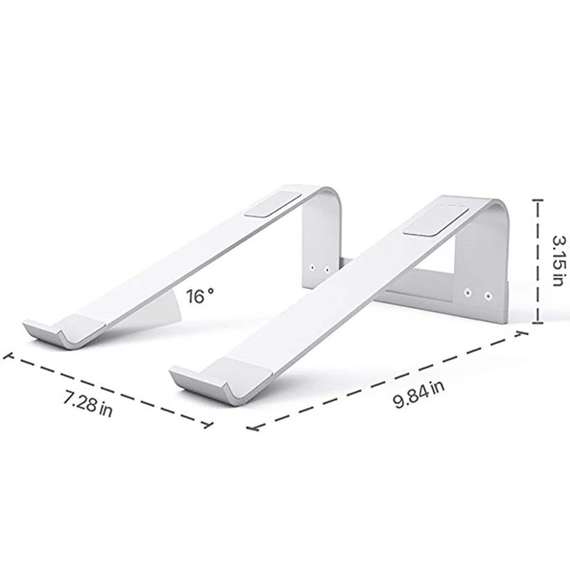 Aluminum Flexible Ventilated Laptop Stand Detachable Portable Holder for Mac Book Air Pro, Dell XPS, Notebooks