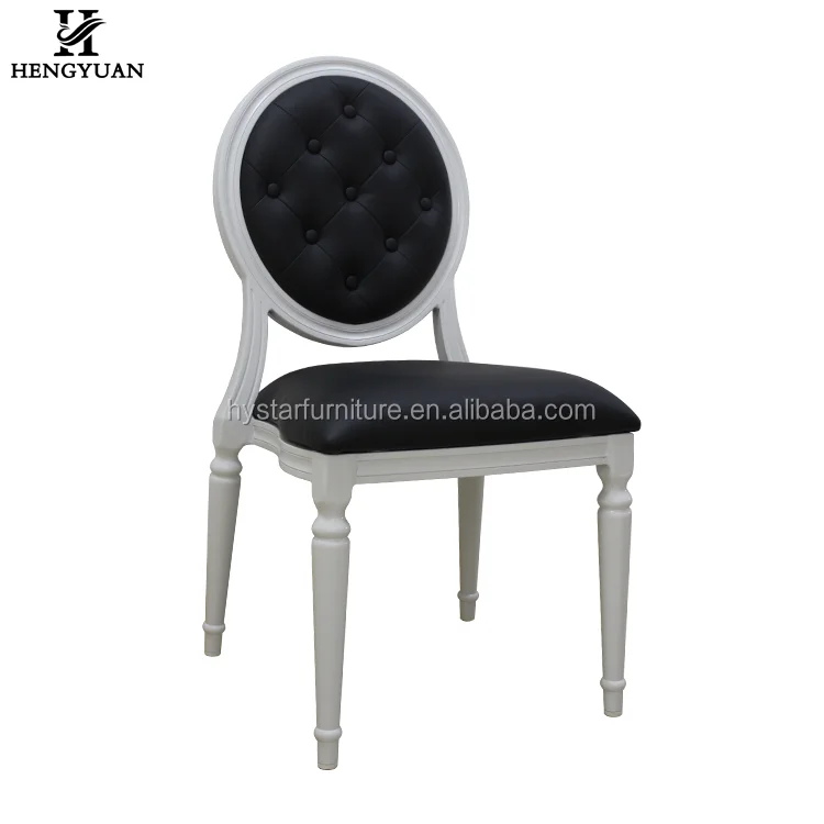 Elegant modern hotel restaurant white stacking event louis wedding ghost chair