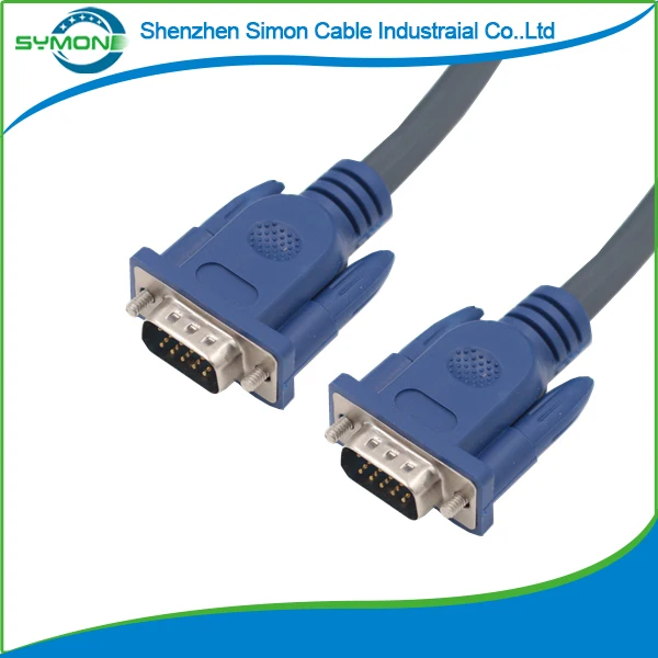 
High speed White VGA cable 1.5M 3+4/3+6 15 pin shenzhen Factory direct for computer 