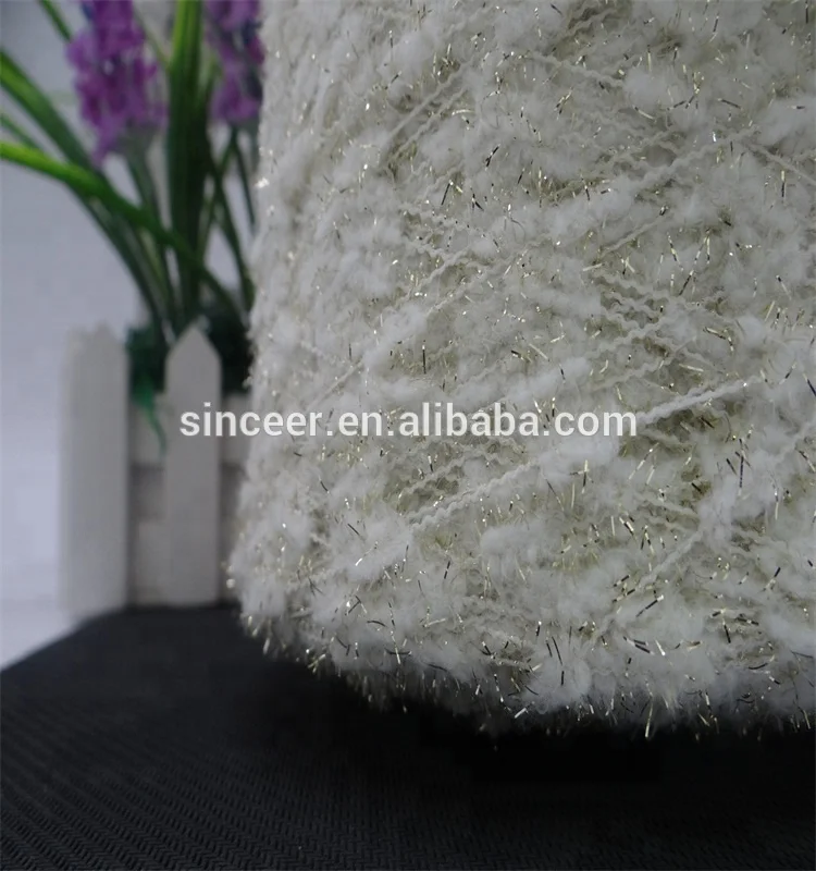 Factory price 1/3.4NM 100%Polyester fancy yarn slub yarn for knitting