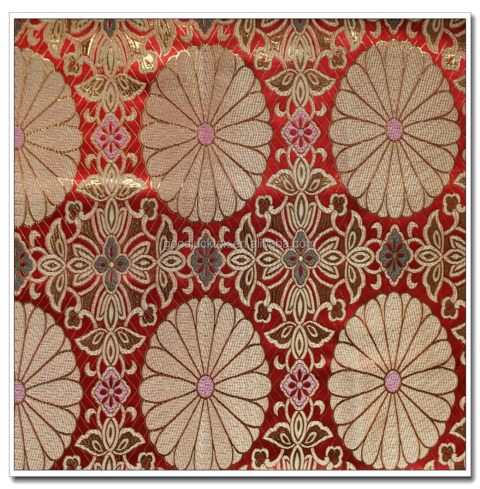 Восточная жаккардовая ткань на заказ, золотая металлическая жаккардовая ткань