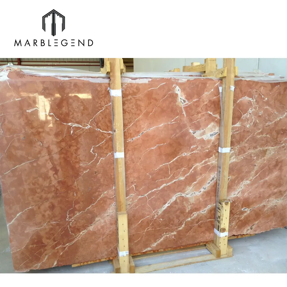 Luxury classical villa interior decoration Spanish Rojo Alicante Red Marble Floor Tile