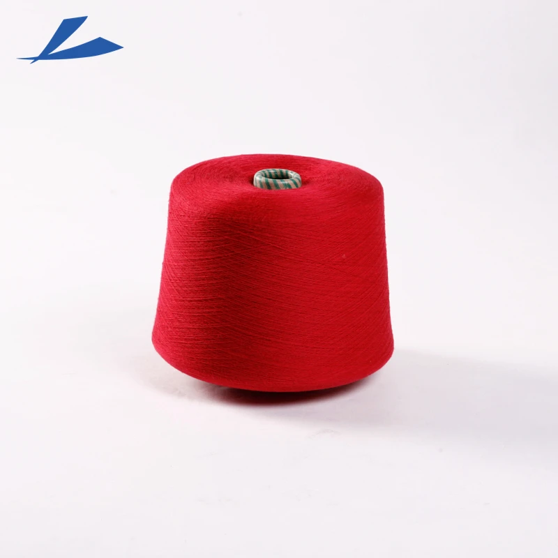 AA GRADE cheap price recycled 100% polyester Spun yarn for knitting and weaving GRS certificated